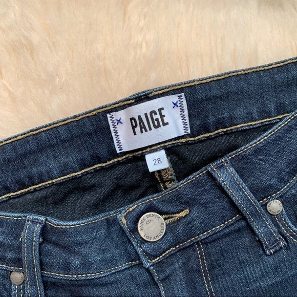 Paige Verdugo Stretch Dark Wash Skinny Jeans 28 - Picture 3 of 7